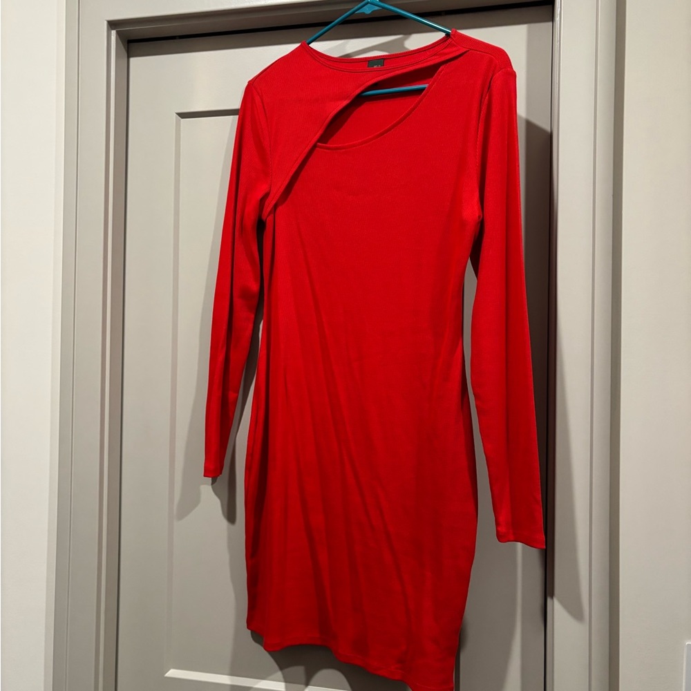 WILA Vibrant Red Long Sleeve Dress